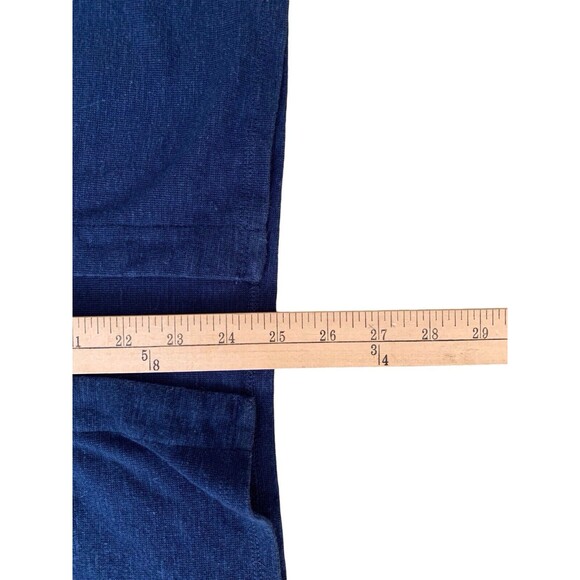 Pure Jill Linen Blend Open Cardigan Sweater Women's Med  Navy Blue 3/4 Sleeve - Picture 9 of 13